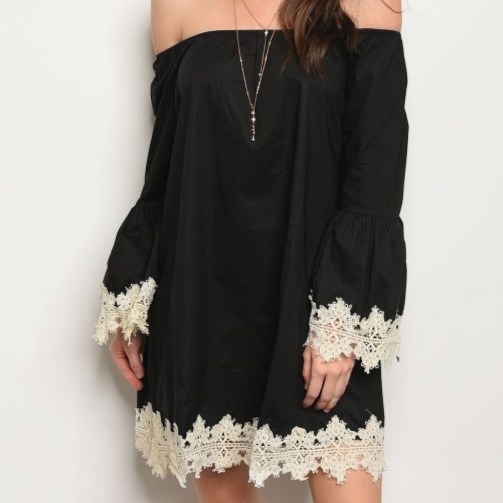 Dress Top BOHO BEAUTY BLACK DRESS - Picture 3 of 4